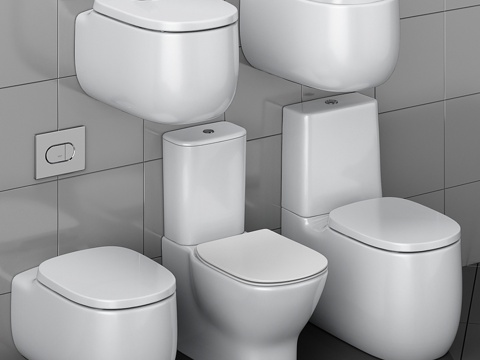  Roca Beyond马桶与坐浴盆3d模型 