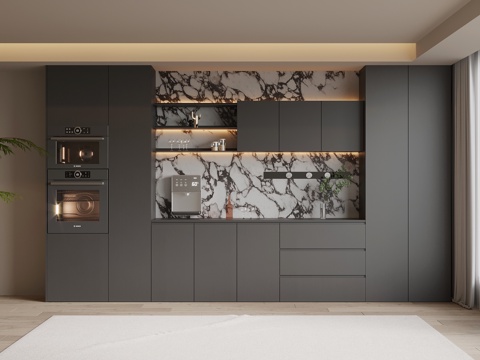  现代意式酒柜 餐边柜3d模型 