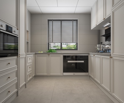  美式厨房洗衣房3d模型 