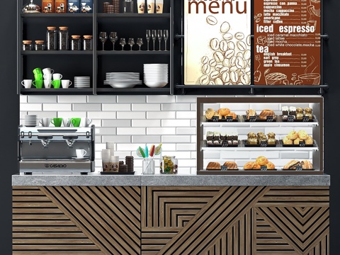  咖啡店3d模型 