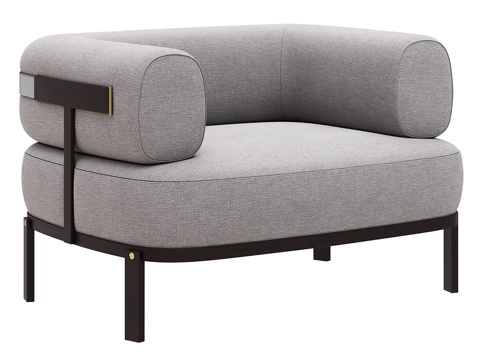  巴克斯特皮带扶手椅3d模型 