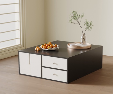 现代茶几 方形茶几su模型