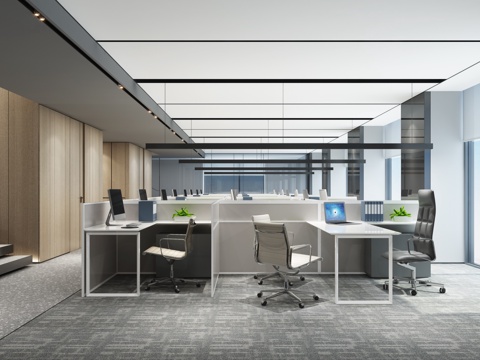 办公楼 最新全套施工图 效果图合集cad施工图