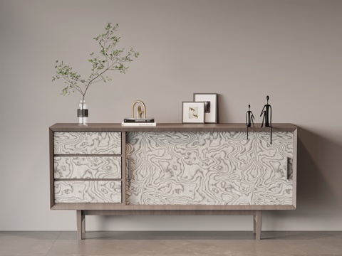 现代意式玄关柜 边柜 电视柜su模型