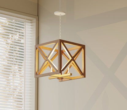  侘寂中古吊灯 餐厅吊灯3d模型 