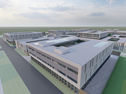 现代工业园su模型