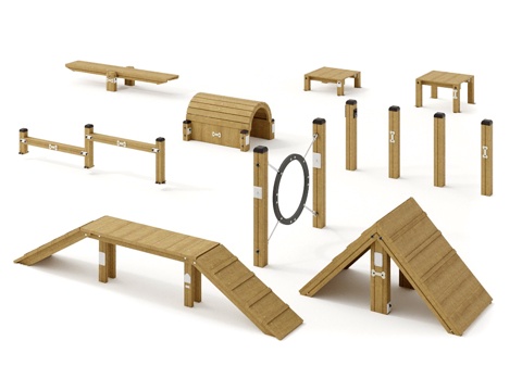  狗狗公园设备3d模型 