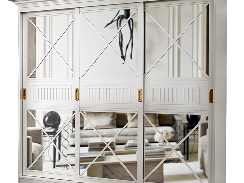  凡尔赛衣柜3d模型 