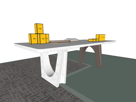 拱门长餐桌 FENDIsu模型