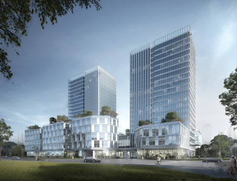 现代高层办公楼 写字楼建筑 商业综合体su模型