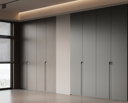 意式衣柜 成品衣柜su模型