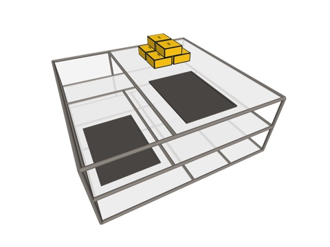 玻璃茶几su模型