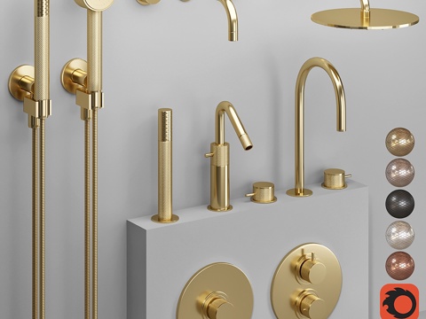  水印系列钛金款3d模型 