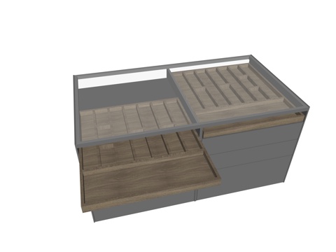 饰品柜 首饰柜 轻奢su模型