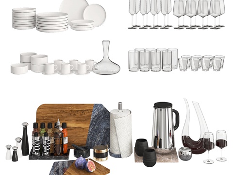  厨房装饰 - 现代风3d模型 