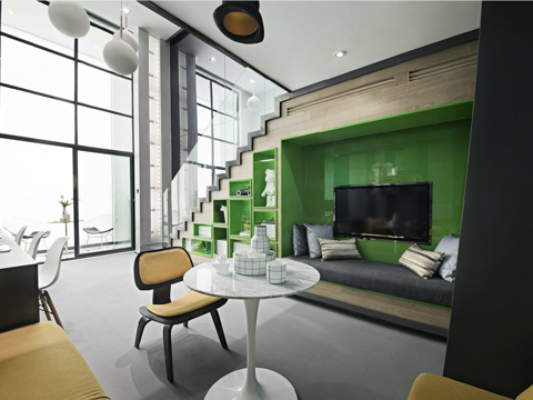 办公室 工作室 最新全套施工图 效果图合集cad施工图