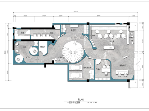 美容会所 最新平面施工图合集cad施工图