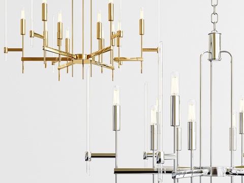  Bari 12盏吊灯3d模型 