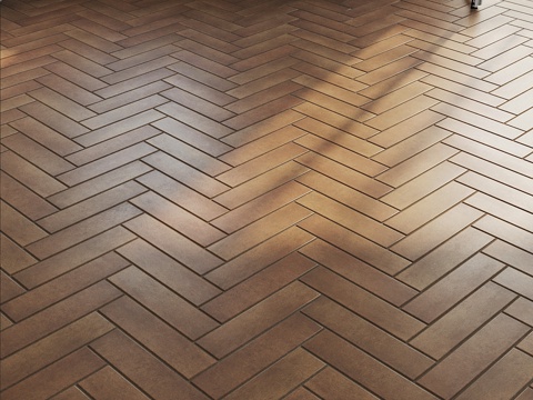  陶瓷砖套装04 - 人字纹陶土砖3d模型 