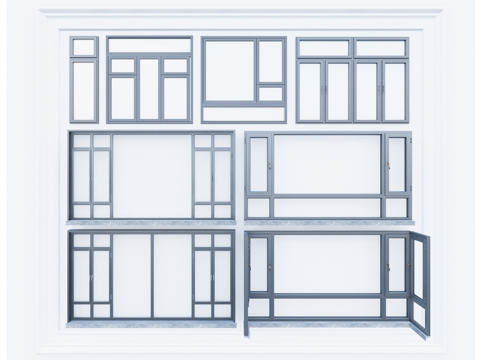 卧室 客厅 家装 五金 窗 推拉门 构件 卫生间 门su模型