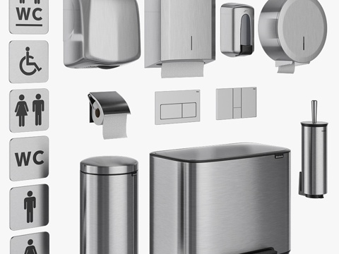  浴室配件套装71（Jofel、Brabantia、BXG）3d模型 