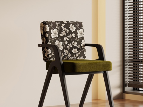 法式复古餐椅 椅子 单椅su模型