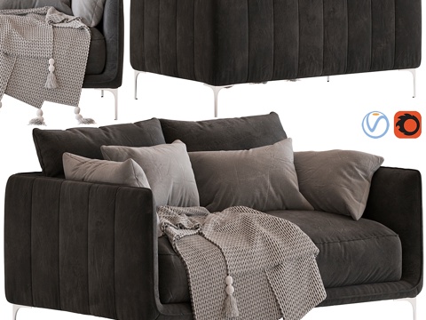  自由安德烈双人沙发3d模型 