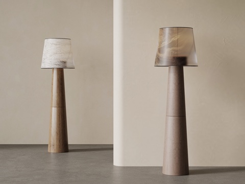 中古风落地灯su模型