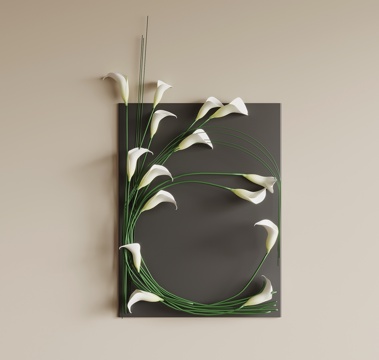 现代墙饰 挂画 立体挂画su模型