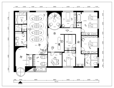 美容会所 最新平面施工图合集cad施工图