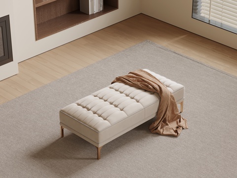  法式长凳 换鞋凳 沙发凳3d模型 