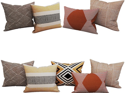  装饰套装靠垫_263d模型 