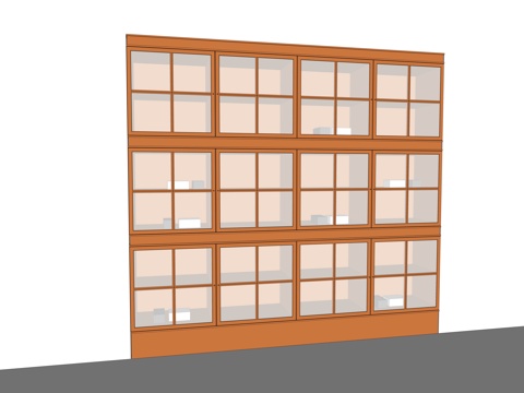 邮轮柜  复古  中古 高级su模型