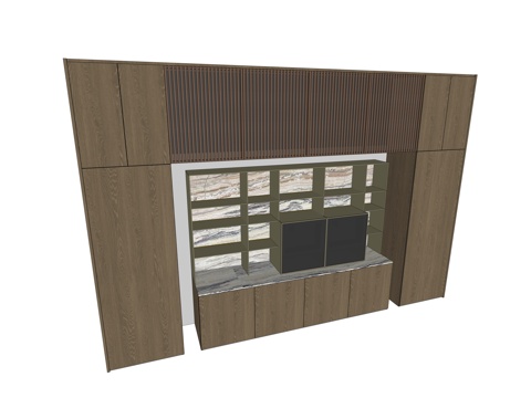 橱柜 立柜su模型