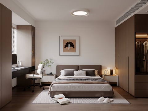 意式卧室儿童房su模型