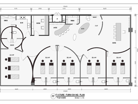 美容会所 最新平面施工图合集cad施工图