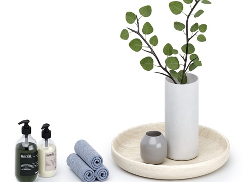  浴室装饰3d模型 