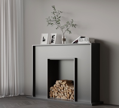  现代火炉 壁炉3d模型 