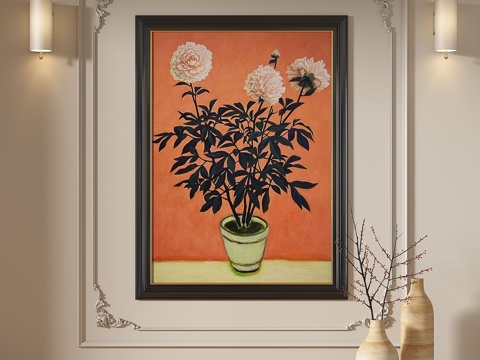 法式，复古，中古，简欧，轻奢，油画，装饰画3d模型