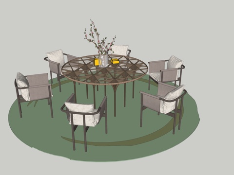 餐桌椅su模型