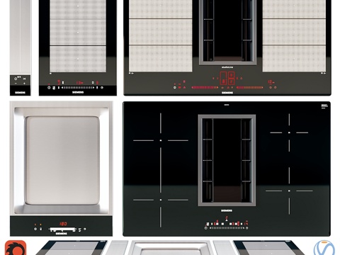 西门子灶具23d模型 