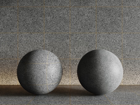 现代灰色水磨石 墙砖 瓷砖 马赛克 石材su模型