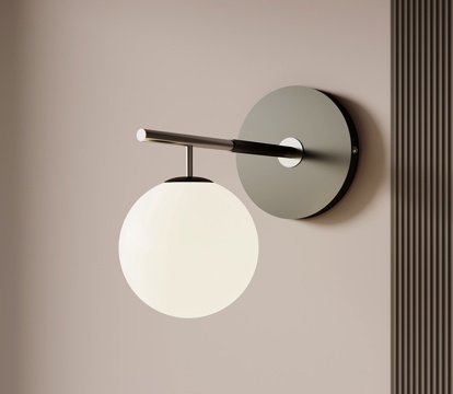 现代意式壁灯 球形壁灯su模型