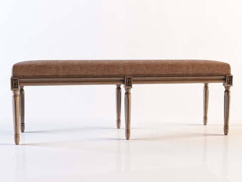  Restoration Hardware 路易斯长凳3d模型 