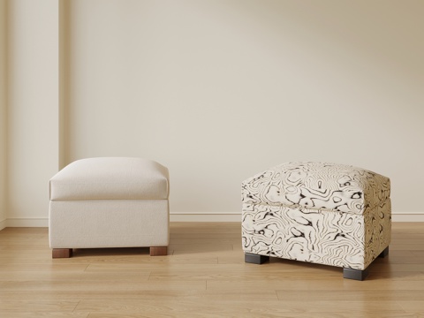  法式中古凳子 换鞋凳 沙发凳3d模型 