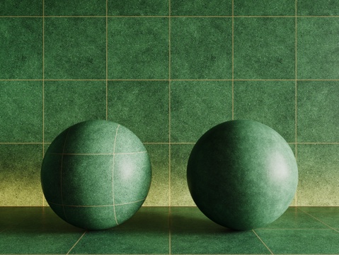 现代绿色水磨石 墙砖 瓷砖 马赛克 石材su模型