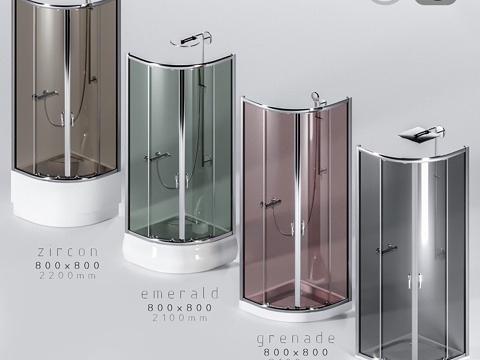  淋浴房4件套3d模型 