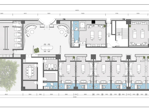 美容会所 最新平面施工图合集cad施工图