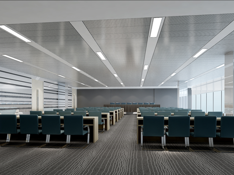  办公室 最新全套施工图 效果图合集cad施工图 