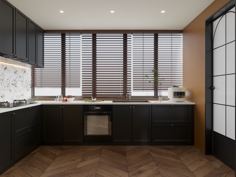  法式厨房 厨房摆件 洗碗机3d模型 